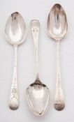 A George III provincial silver Old English pattern table spoon, maker Richard Ferris, Exeter,