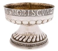 A George V silver circular pedestal bowl, maker George Nathan & Ridley Hayes, Chester,