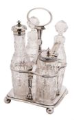 A George IV silver cruet stand, maker Rebecca Emes & Edward Barnard I, London,