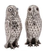 A pair of Victorian silver novelty pepperettes, maker George Unite, Birmingham,