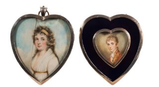 English School early 19th Century- A miniature portrait of a young officer:- head and shoulders,