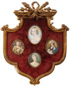 European School 19/20th Century- Four oval miniature portraits,:- Her Majesty Queen Victoria,