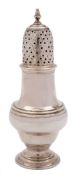 A George III silver pepperette, maker John, Delmester, London,