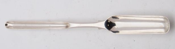 A George III provincial silver marrow scoop, maker Simon Levy, Exeter, 1819: of traditional design,