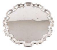 An Elizabeth II silver salver, maker Carr's of Sheffield Ltd.