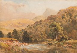 Charles Branwhite [1817-1880]- Upland river scene,