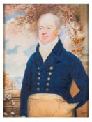 Charles Jagger [1770-1727]- A miniature portrait of a gentleman, three-quarter length standing,