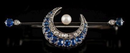 A late 19th century gold, sapphire,