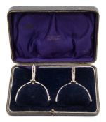 A pair of silver plated Household Cavalry spurs:,
