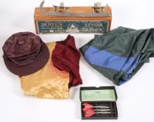 A silk gold and burgundy Jockey's jacket by G W Tyson , Dublin:,