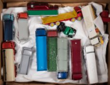 Dinky and other makers, a group of loose commercial vehicles:,