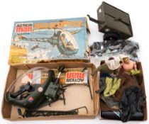 A collection of various Palitoy Action Man figures , vehicles and equipment:,