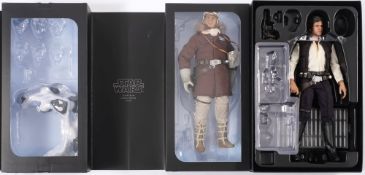 Two Sideshow 1/6th scale Star Wars Figures 'Han Solo' and Captain Han Solo',