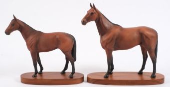Two Beswick Connoisseur models 'Arkle' and 'Mill Reef':,