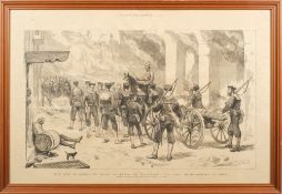 Two framed military prints 'The war in Egypt':,