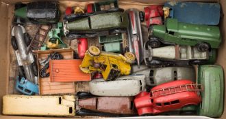 A collection of Dinky (Meccano): and other vehicles including a Fire Engine,