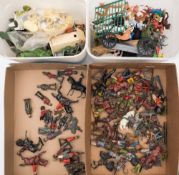 A collection various soldiers, cowboys and Indians by Britains and other makers:,