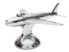 A Dunhill chromium lighter in the shape of jet:,