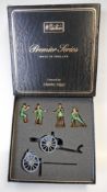 A Charles Biggs for Britains No 8924: German 7.7 Gun & Limber with Service Crew, boxed.