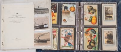An album of Edwardian and later postcards:, various subjects including glamour, Children, Easter,