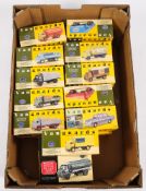 Vanguard, a collection of 1/43rs and 1/64th scale diecast vehicles: mostly delivery vans,