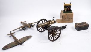A continental diecast model Gatling gun,