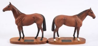 Two Beswick Connoisseur models 'Red Rum' and 'Nijinsky':,