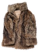 A late 1960's suede jacket: with faux fur lining.