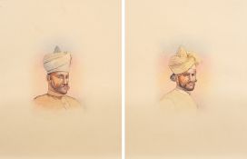 Anglo/Indian School 19th Century- Four Indian Army Portrait studies,:- comprising 26th Punjabis,