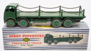 Dinky 905 8-Wheeled Foden Flat Truck with chains:,