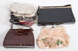 A group of mid-20th century lady's handbags, clutch bags and purses:.