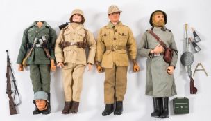 A group of four Action Man figures:, Russian Infantry, Storm Trooper,