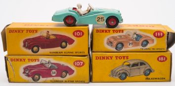 Dinky 181 Volkswagen:, together with 107 Sunbeam Alpine Sports,