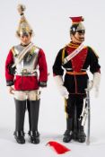 Two Action Man flock hair figures in Life Guards Uniform:,