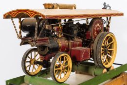 A 2inch Scale Burrell Showman's Live Steam Traction Engine 'Thetford Town':,