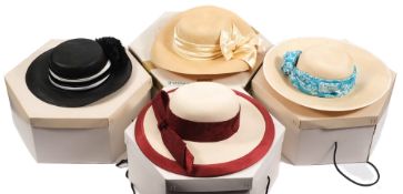 John Boyd, London, a group of four hats:, comprising two straw hats,