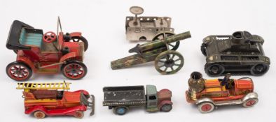 A Gama tinplate clockwork tank,