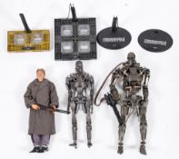 Three loose 1/6th scale Terminator figures including a T-600:, (3).