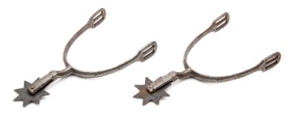 A pair of Western style spurs, unsigned:..