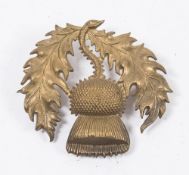 A gilt brass Scottish officer's cap badge:.
