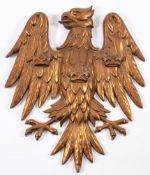 A cast bronze Barclays Bank Eagle:, with outstretched wings and triple crown decoration,