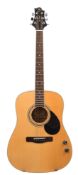 A Gregg Bennett GD-100s guitar:, Dreadnought body, 2 piece spruce top, 25.
