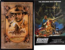 A British one sheet poster for 'Indiana Jones and The Last Crusade' together with three