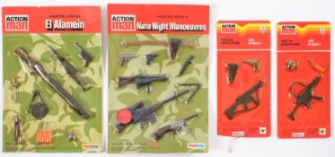 Palitoy Action Man Weapons Arsenal a carded pair:, El Alamein No 4 and Nato Night Manoeuvres No 3,