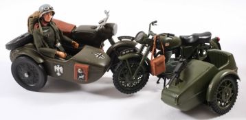 A Palitoy Action Man Army Motorcycle & Sidecar:,