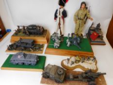 A collection of mostly 1/35 scale dioramas: relating to World War II, and other figures.