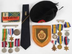A WWI trio 'M2-07917 Pte J Vallance ASC':,