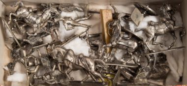 A collection of French MHSP Napoleonic figures: both mounted and on foot, includes Napoleon,