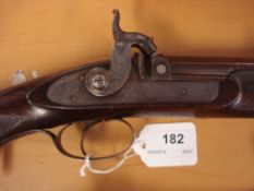 A single barrel percussion cap sporting gun by J W Parkhouse, Taunton:,