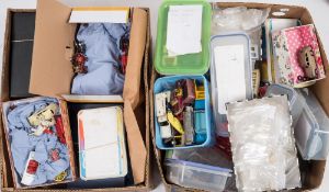 A collection of miscellaneous diecast vehicle parts, chassis and accessories:,